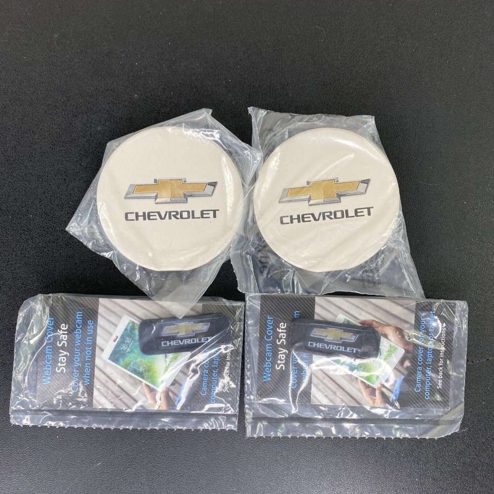 2 Chevrolet Car Coasters Cup Holder Absorb Condensation Washable Stoneware +Gift